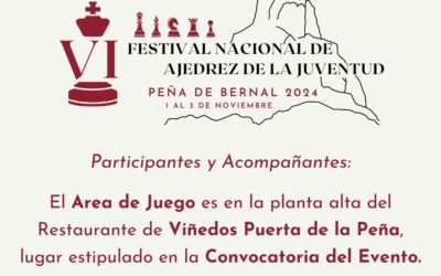 VI FESTIVAL NACIONAL DE AJEDREZ DE LA JUVENTUD PEÑA DE BERNAL 2024