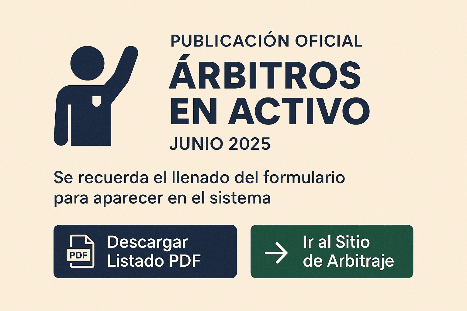 Árbitros en Activo FENAMAC (Junio 2025)