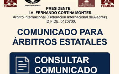 Comunicado Oficial para Árbitros Estatales – CAFE