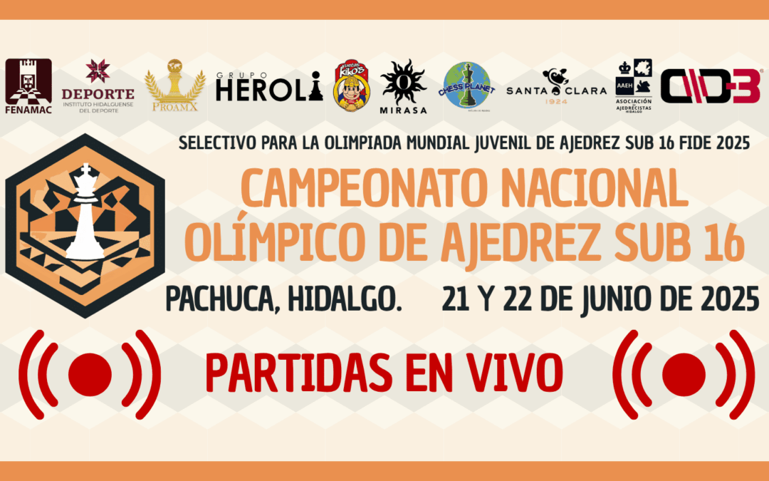 Campeonato Nacional Olímpico de Ajedrez Sub-16 – Transmisiones en vivo