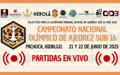 Campeonato Nacional Olímpico de Ajedrez Sub-16 – Transmisiones en vivo