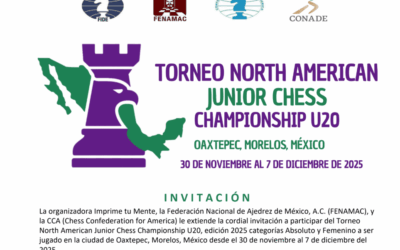 Transmisión North American Junior Chess Championship U20 2025