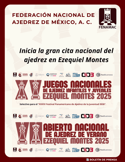 Boletín 1: Arranca la gran fiesta del ajedrez en Ezequiel Montes