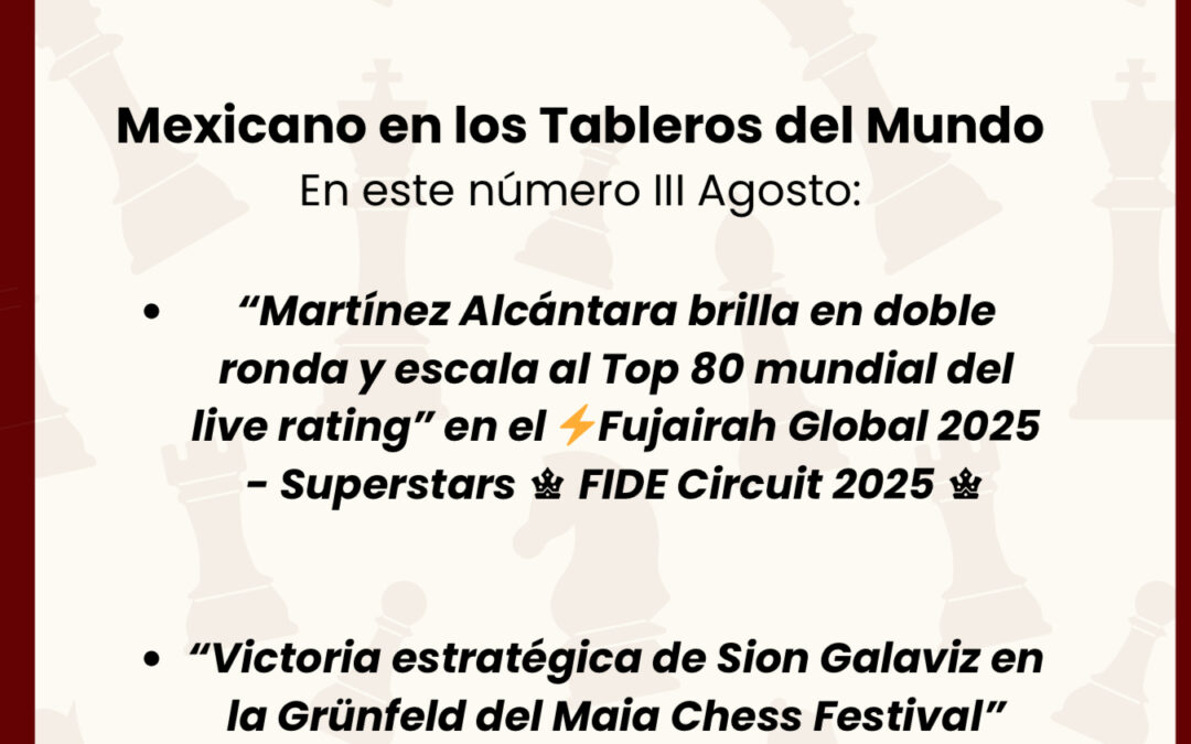 Boletín 3: Mexicanos en los Tableros del Mundo