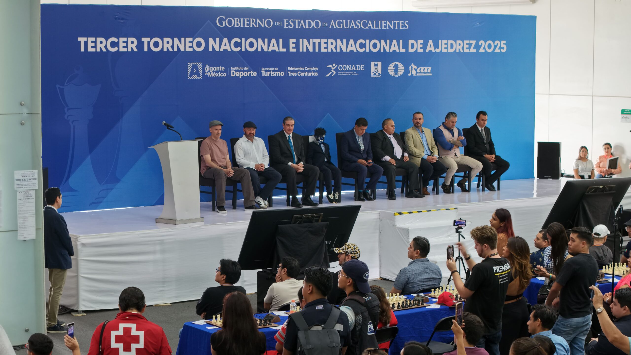Presidium en la inauguración del Torneo de Aguascalientes