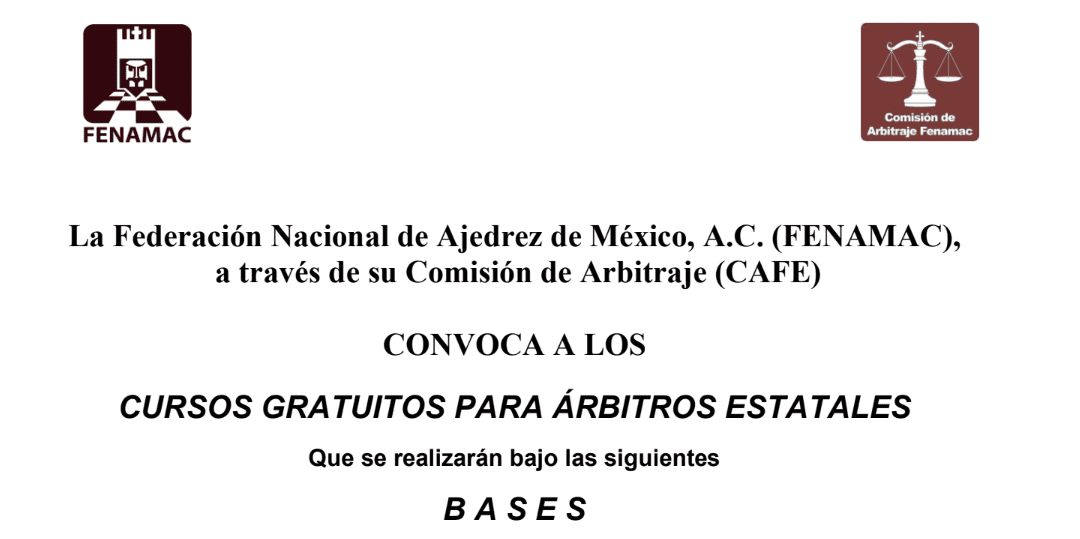 Convocatoria: Cursos Gratuitos para Árbitros Estatales (G2)