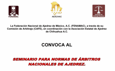 Convocatoria: Seminario para Normas de Árbitros Nacionales en Chihuahua