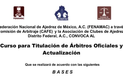 Convocatoria: Curso de Titulación y Actualización de Árbitros 2026