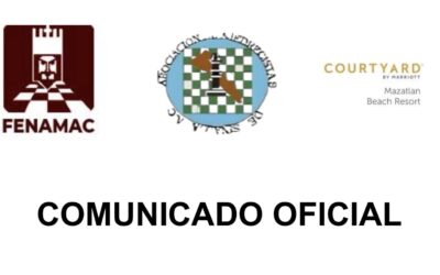 Comunicado Oficial FENAMAC: Campeonato Nacional de Ajedrez Mazatlán 2026