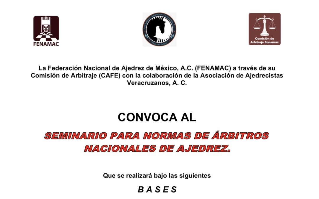 Convocatoria: Seminario para Normas de Árbitros Nacionales Veracruz 2026