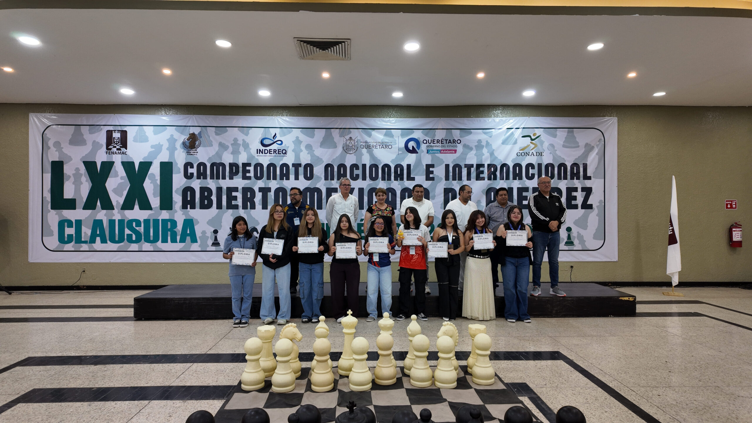 Campeonas Categoría Sub 16 Femenil del Nacional Abierto de Ajedrez