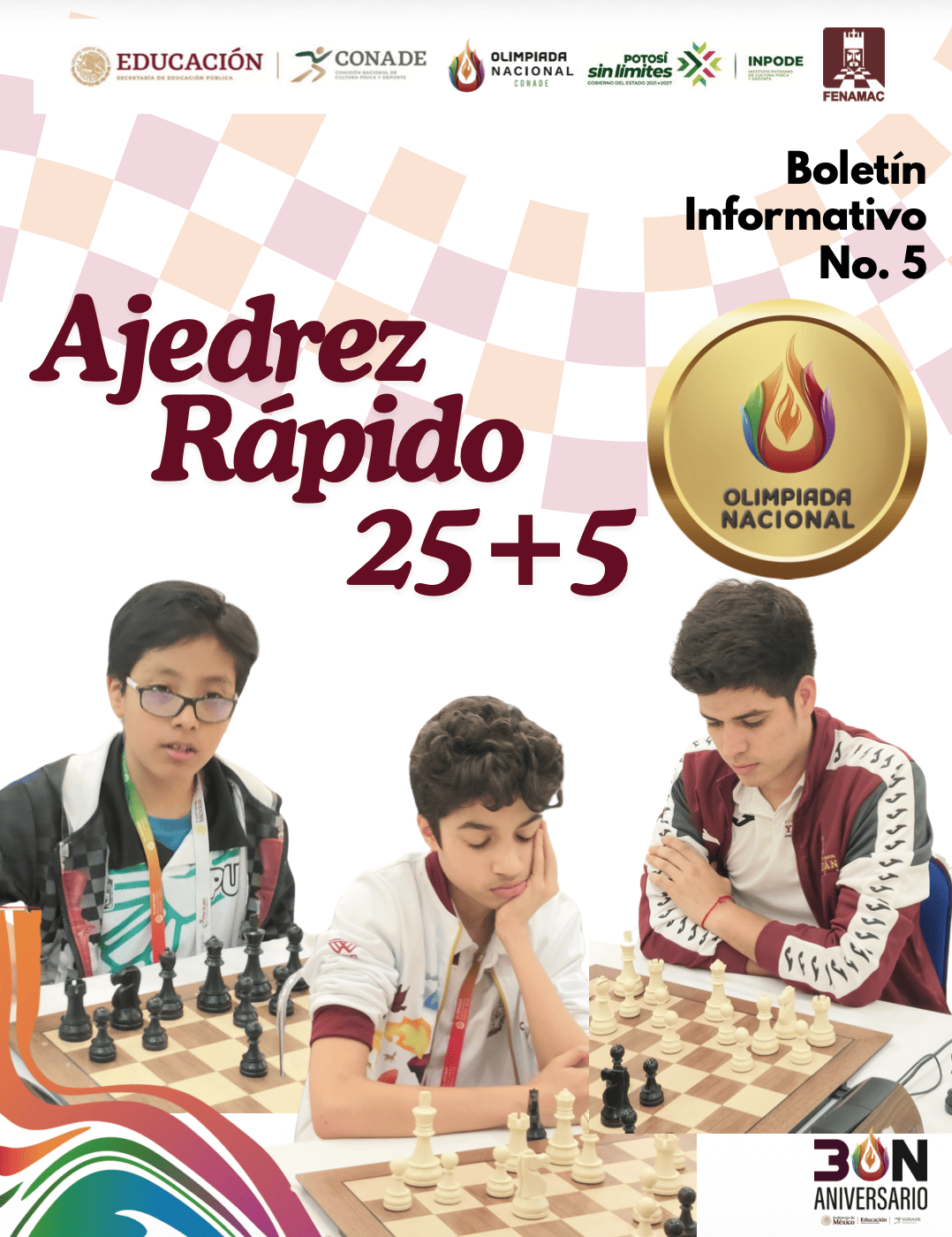 Ajedrez Rápido CONADE 2026 — Boletín 5 Olimpiada Nacional San Luis Potosí