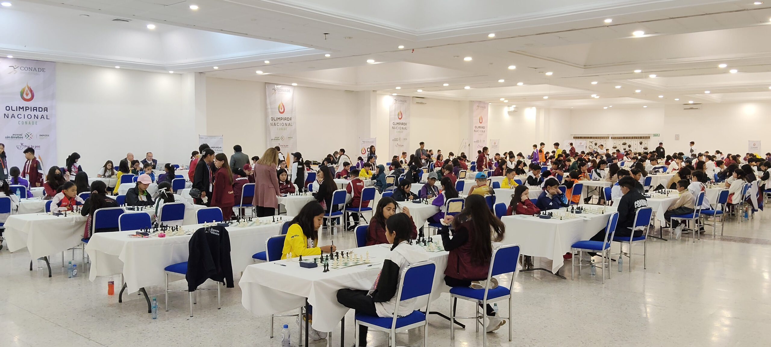 Sala de juego Olimpiada Nacional Ajedrez CONADE 2026 San Luis Potosí