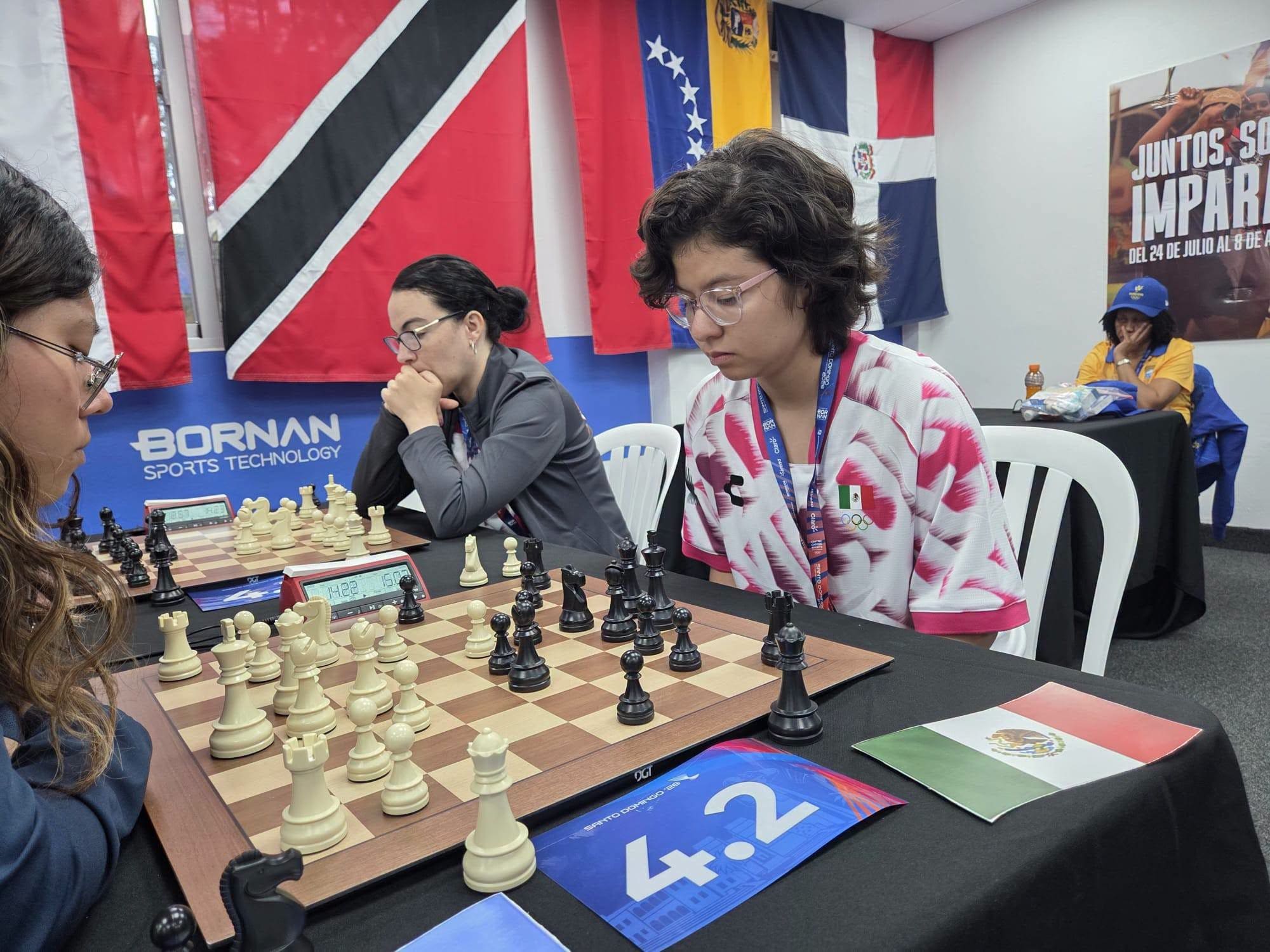 Selección femenil mexicana de ajedrez en los XXV JCC Santo Domingo 2026: WIM Zenia Corrales Jiménez y WFM Guadalupe Montaño Vicente
