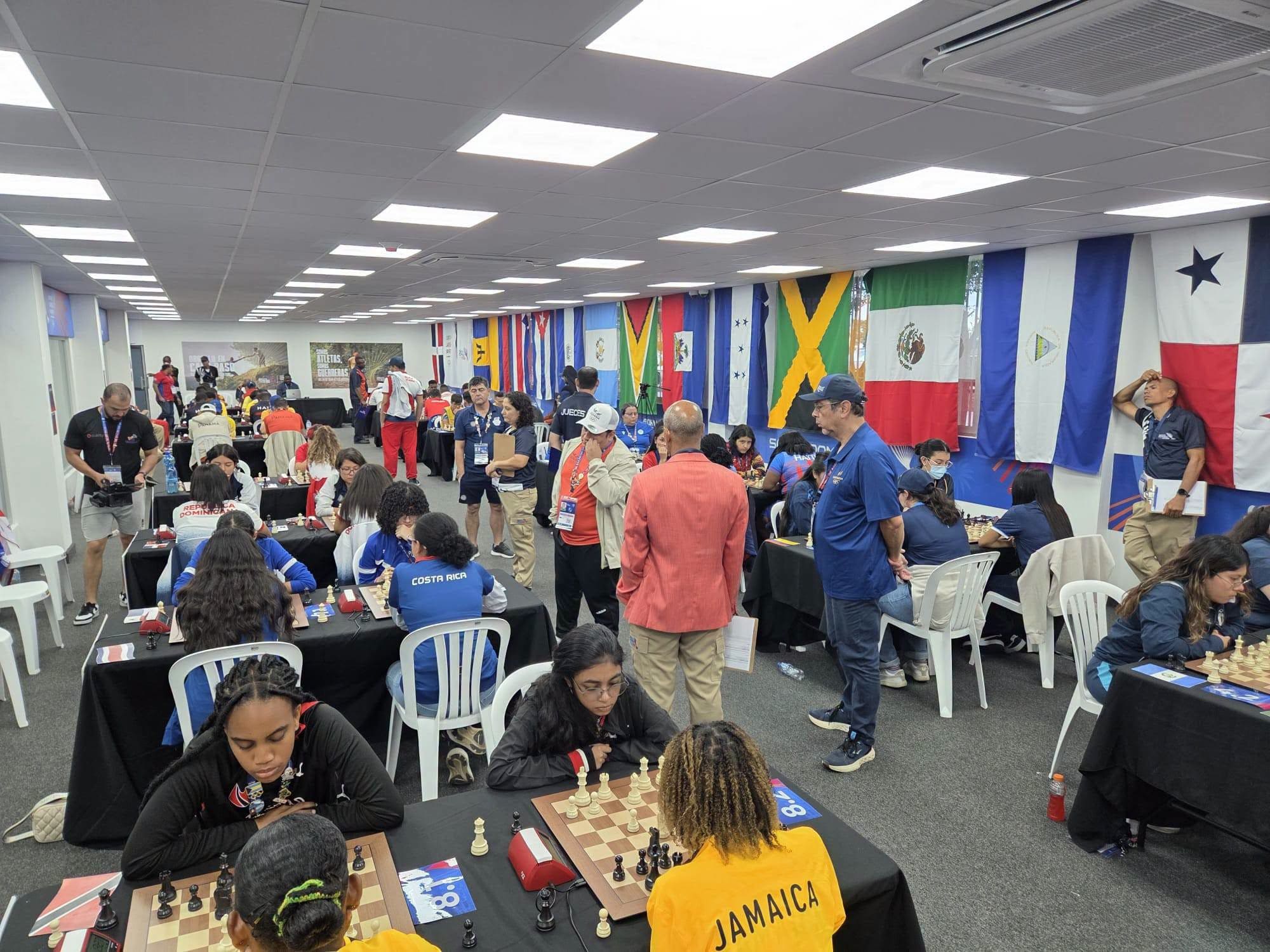 Sala de juego del Pabellón de Ajedrez — XXV Juegos Centroamericanos y del Caribe Santo Domingo 2026