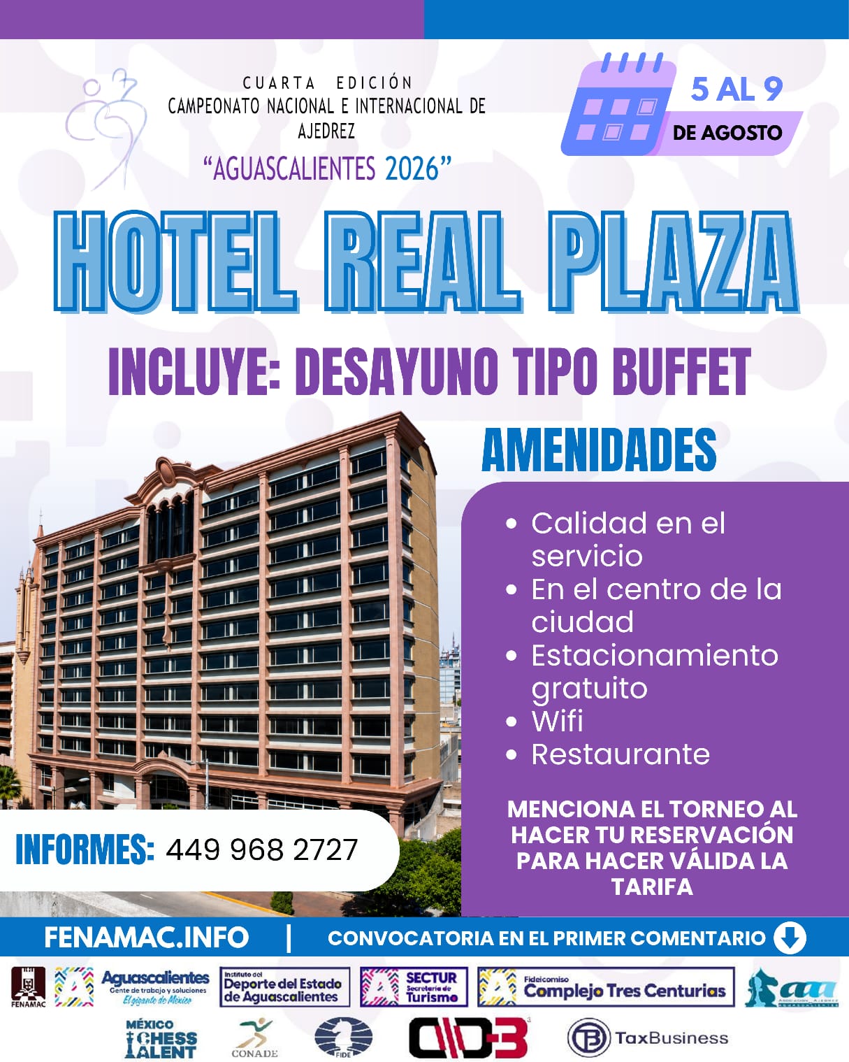 Hotel Sede — Aguascalientes 2026